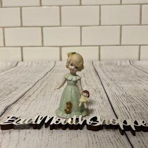 Vintage Enesco Growing Up Birthday Girls Porcelain Figurine - Blonde, 3